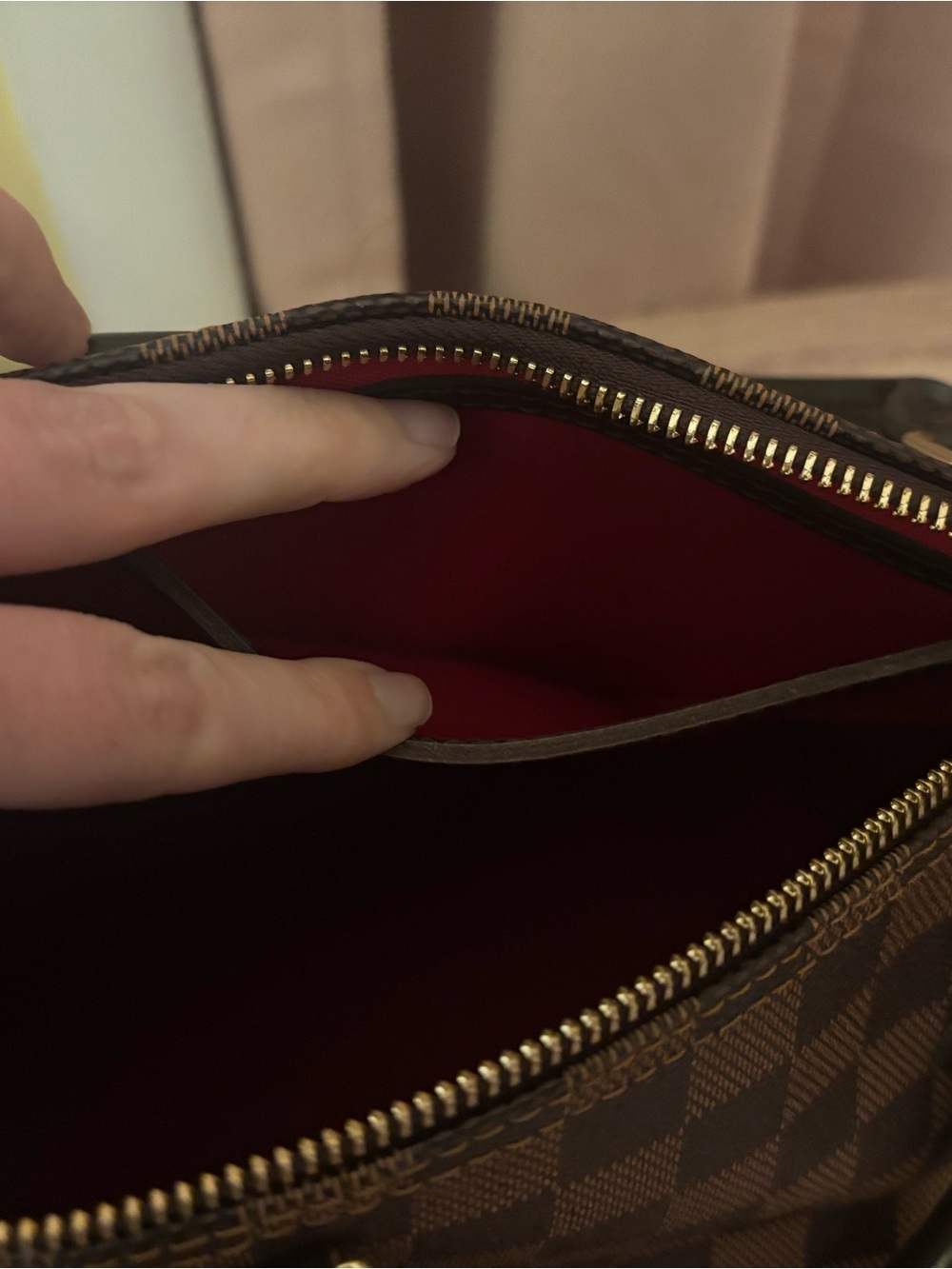 Louis Vuitton Speedy Duffle 35 Brown Canvas Damier Ebene - Picture 4 of 6